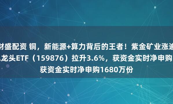 财盛配资 铜，新能源+算力背后的王者！紫金矿业涨逾3%，有色龙头ETF（159876）拉升3.6%，获资金实时净申购1680万份